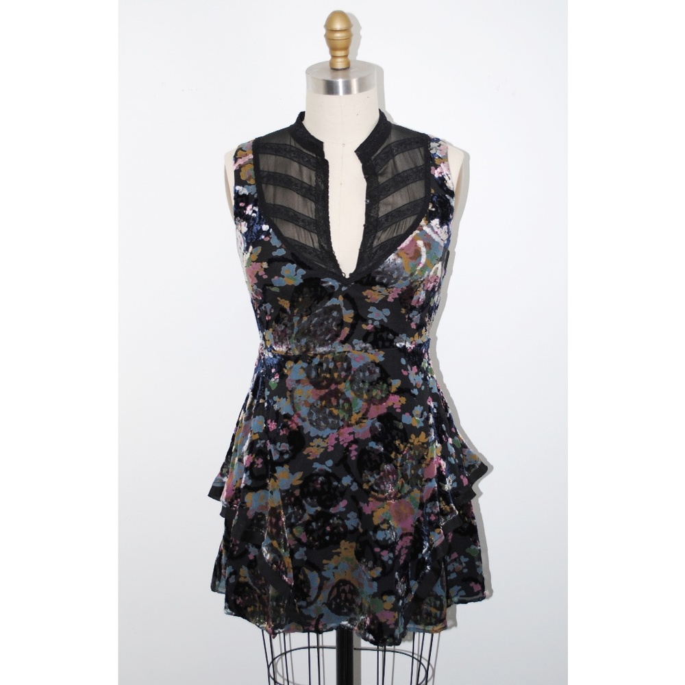 Free People Velvet Jacquard Mini Dress